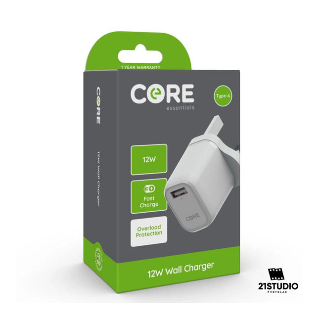 CORE TYPE A 12W WALL CHARGER 21STUDIO PHOTOLAB