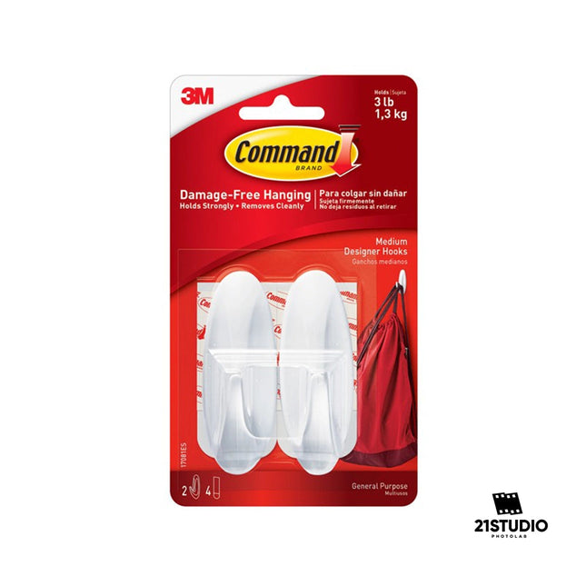 3m command medium 2 hooks &4strip 21 Studio