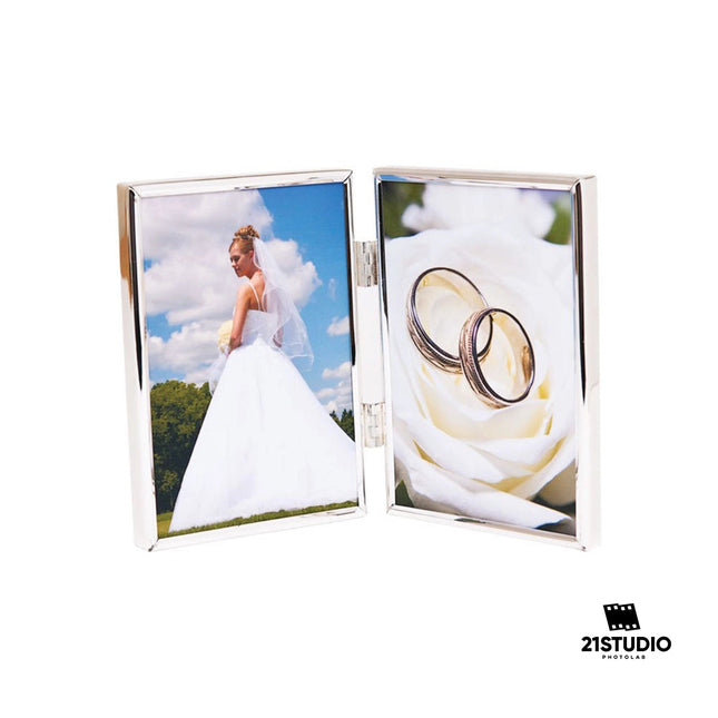 Cambridge Silver Hinged Double 5x7 21STUDIO PHOTOLAB
