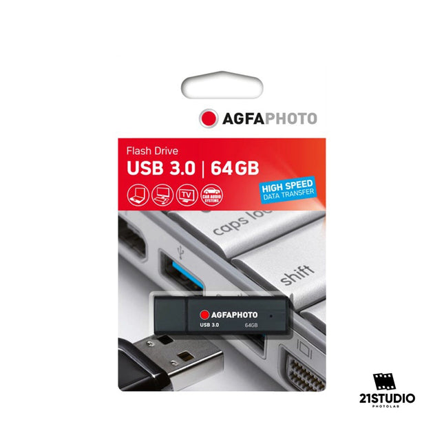 AgfaPhoto USB 3.0 64GB Black 21STUDIO PHOTOLAB