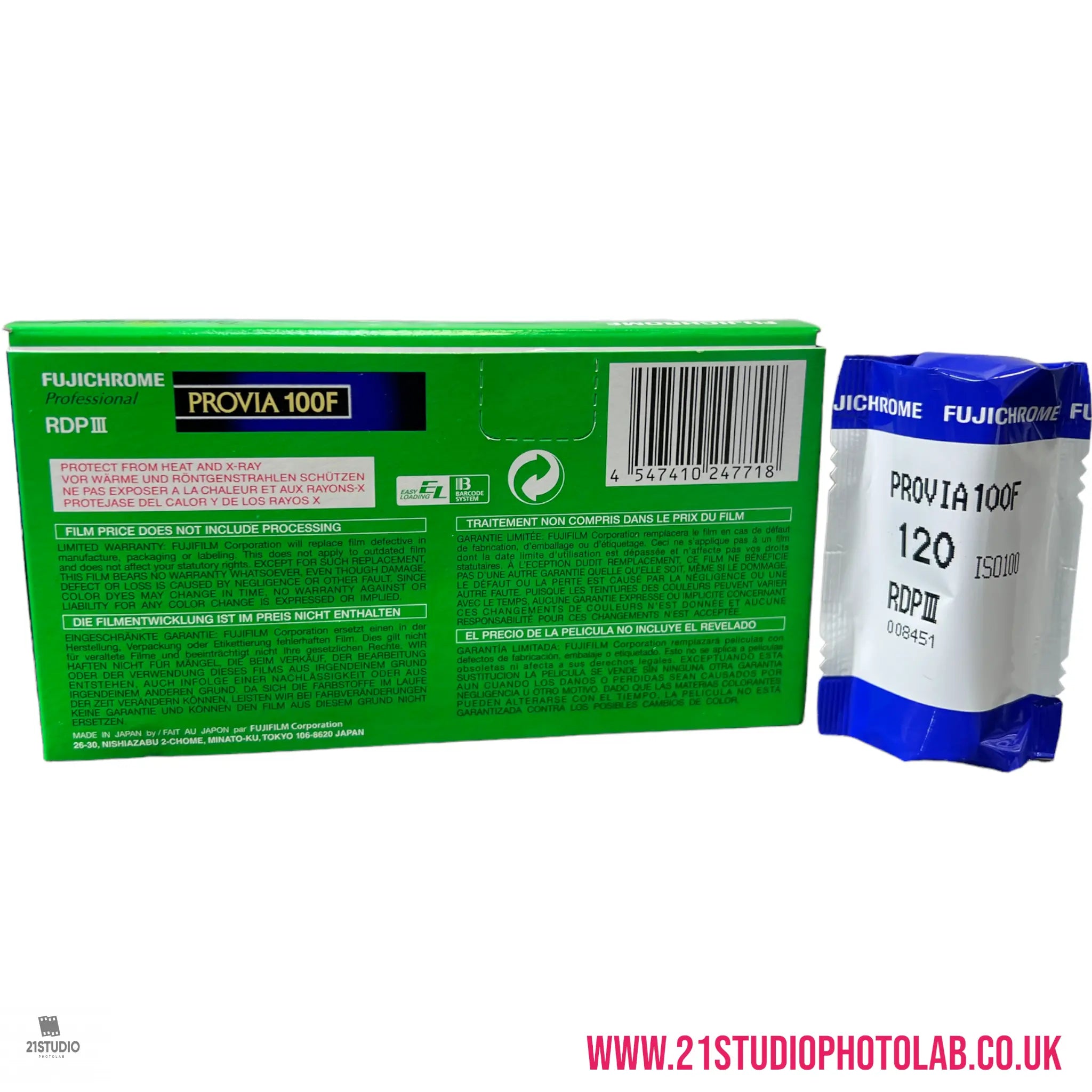 FUJICHROME PROVIA 100F 120(5PACK) - 21STUDIO PHOTOLAB