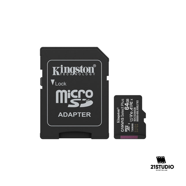 Kingston 64GB MicroSD Memory Card (SD Adaptor Included)