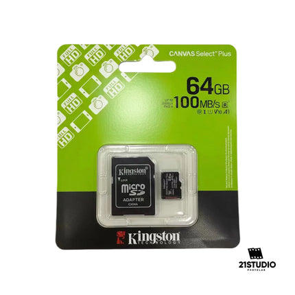 Kingston 64GB MicroSD Memory Card (SD Adaptor Included)