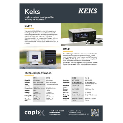 KEKS KM02 OLED LIGHT METRE (BLACK)