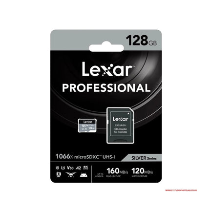 LEXAR 128GB UHS-1 MICRO SDHC 1066X 21 Studio