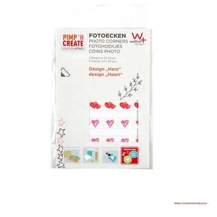 PHOTO CORNER HEART (84 PIECES) Walther Design