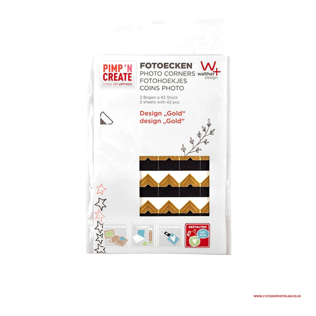 PHOTO CORNERS GOLD (84 PIECES) Walther Design