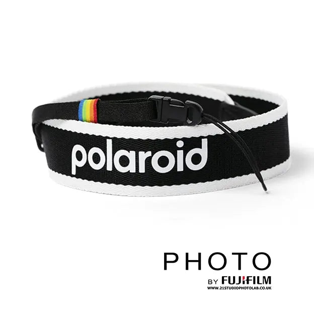 POLAROID CAMERA STRAP FLAT BLACK&WHITE Polaroid