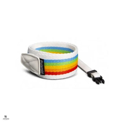 POLAROID CAMERA STRAP FLAT RAINBOW WHITE Polaroid