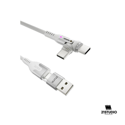 Statick Powerpivot Pro cable 3M UsbA/-C To C White 21STUDIO PHOTOLAB