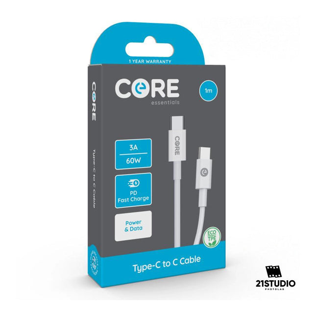 CORE USB C TO C CABLE 1M 21 Studio