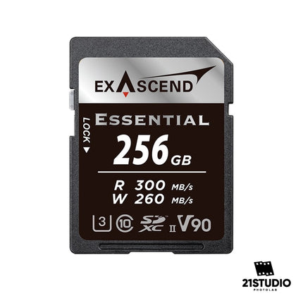 Exascend Essential 256GB SDXC UHS-II V90 W260MBs EXASCEND